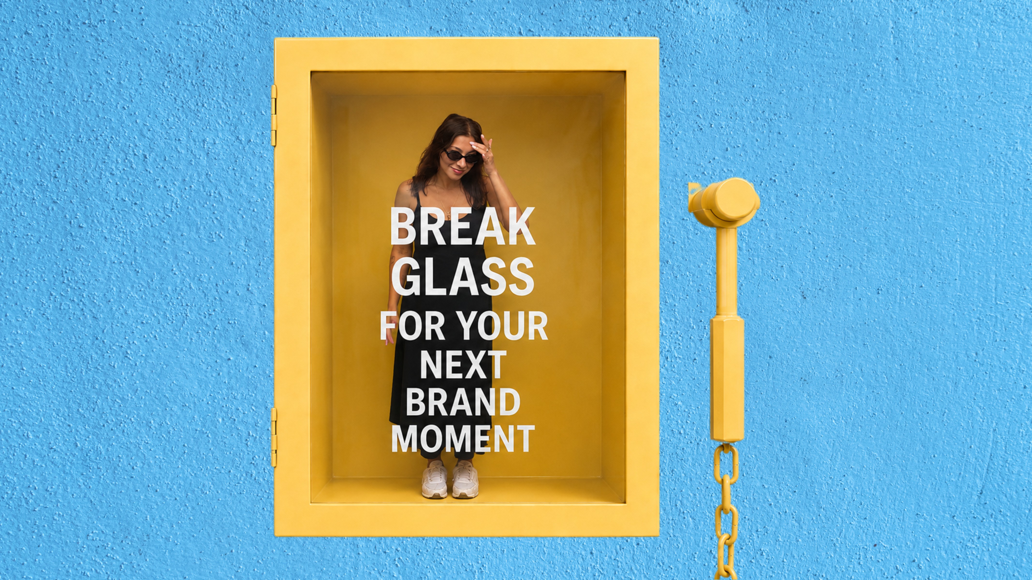 Kristina Kirkpatrick in the break-glass case